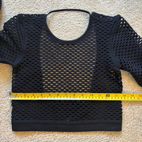 Alo yoga knit top shirt Seamless Open Air Cover Up Black Size S - Picture 10 of 12
